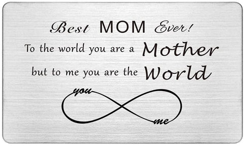 Engraved Card For Mom