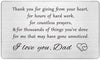 Engraved Card