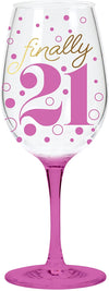 Engraved White Wine Glass