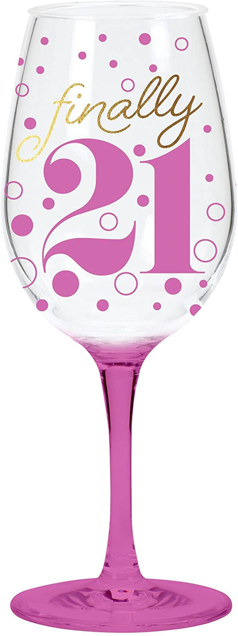 Engraved White Wine Glass