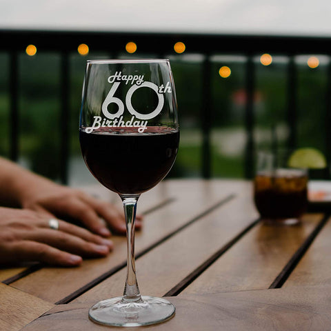 Engraved Wine Glass
